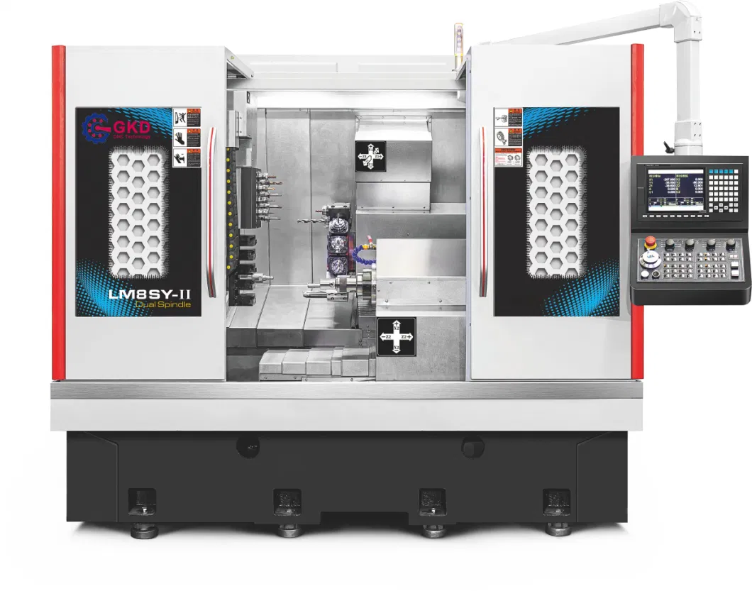 High Precision and Low Friction CNC Horizontal Turning Machine, CNC Lathe Center